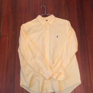 Classic fit yellow polo button down